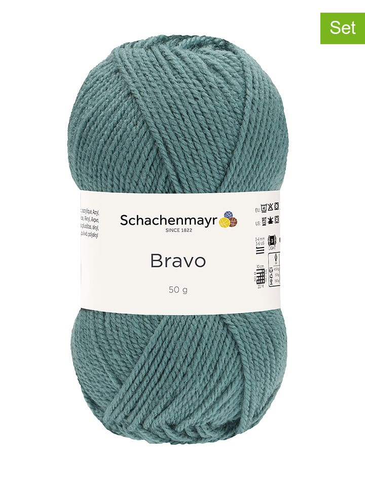 Schachenmayr since 1822 Przędza z tworzywa sztucznego (20 szt.) "Bravo" w kolorze miętowym - 20 x 50 g rozmiar: onesize