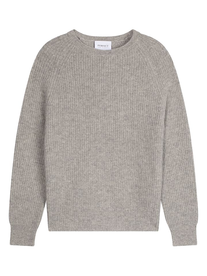 Perfect Cashmere Kaszmirowy sweter "Oceane" w kolorze szarym rozmiar: M