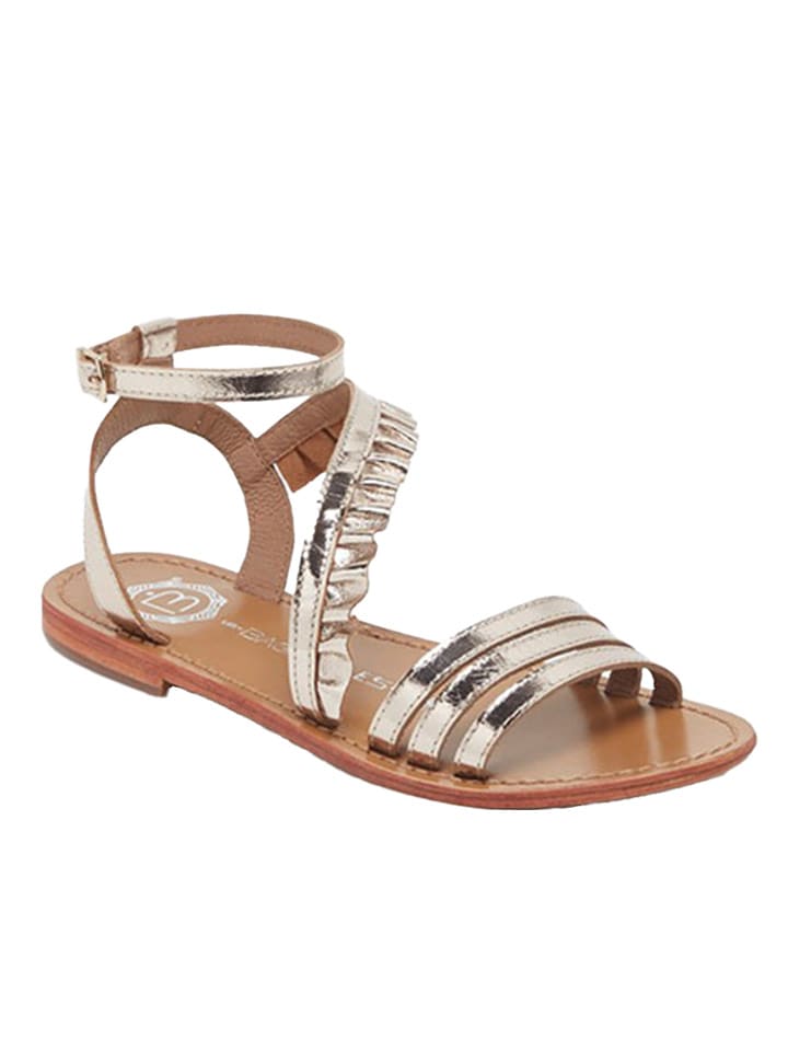 Les BAGATELLES Skórzane sandały "Carroll" w kolorze złotym rozmiar: 39