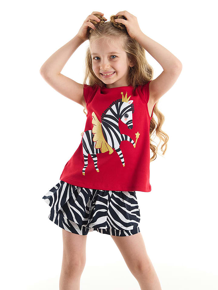 Denokids 2-częściowy zestaw "Ballet Zebra" w kolorze czarno-czerwonym rozmiar: 122