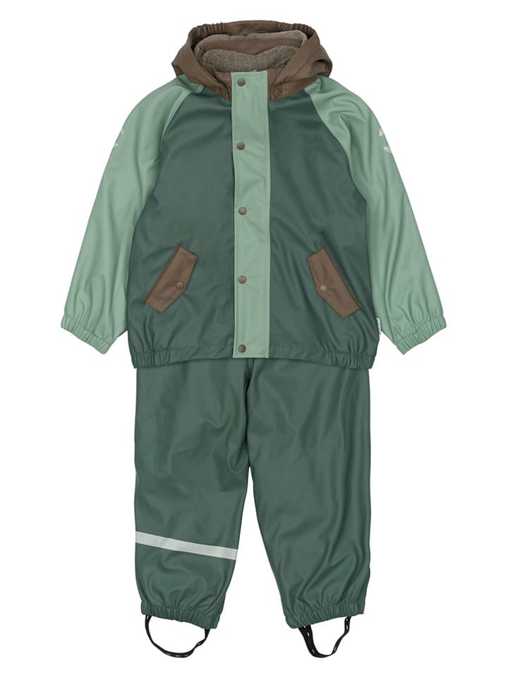 mikk-line 2-częściowy zestaw przeciwdeszczowy w kolorze zielonym rozmiar: 128