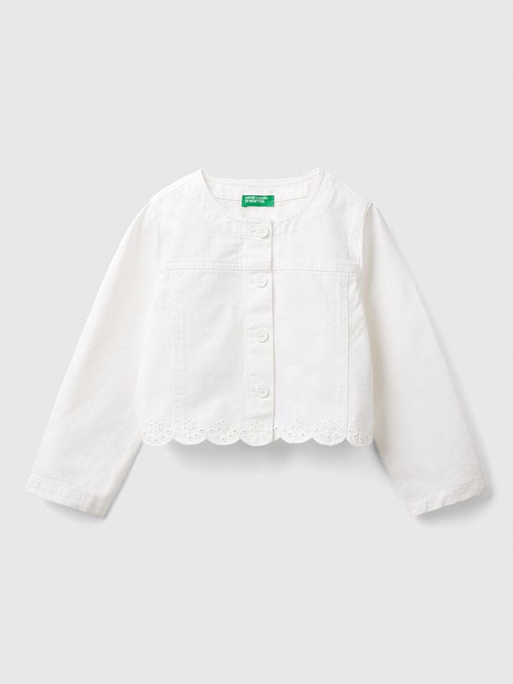 Benetton Kurtka przejściowa w kolorze białym rozmiar: 90