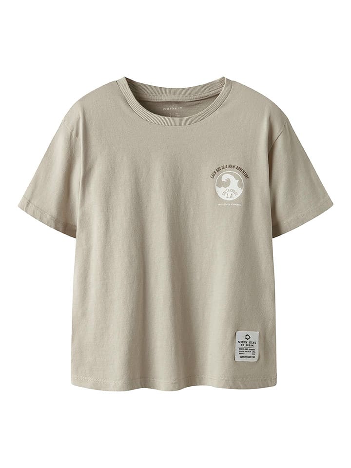 name it Koszulka "Jeano" w kolorze beżowym rozmiar: 122/128