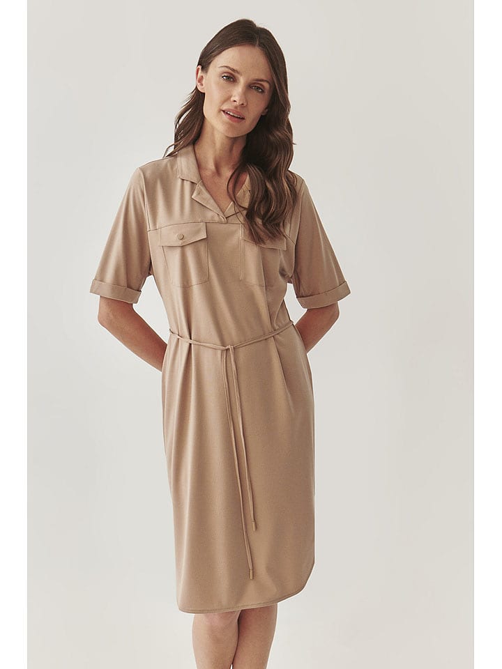 TATUUM Sukienka w kolorze beżowym rozmiar: M