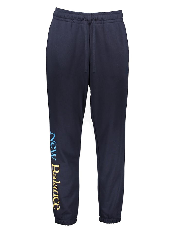 New Balance Spodnie dresowe "Essentials Celebrate" w kolorze granatowym rozmiar: XL