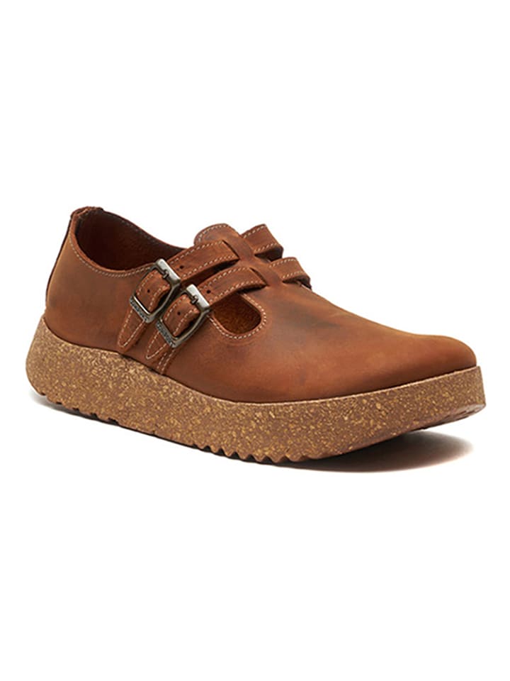 Comfortfusse Skórzane slippersy w kolorze jasnobrązowym rozmiar: 40