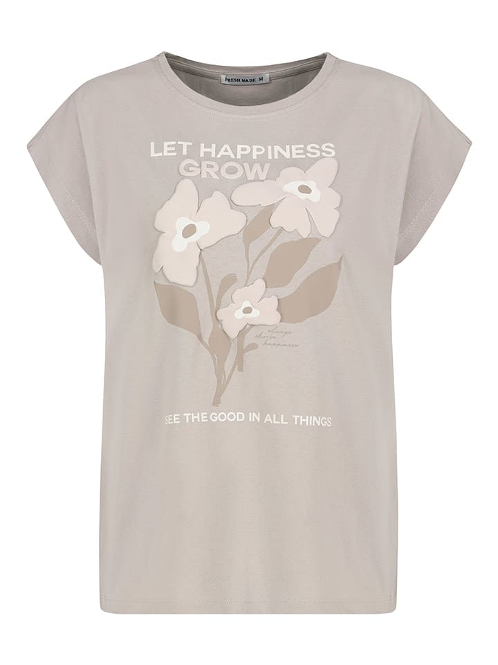 Fresh Made Koszulka w kolorze kremowym rozmiar: M