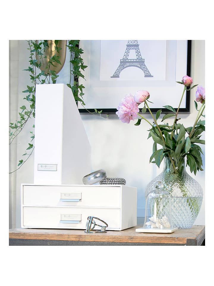 BigsoBox Pudełko "Birger" w kolorze białym z szufladami - DIN A4 rozmiar: onesize