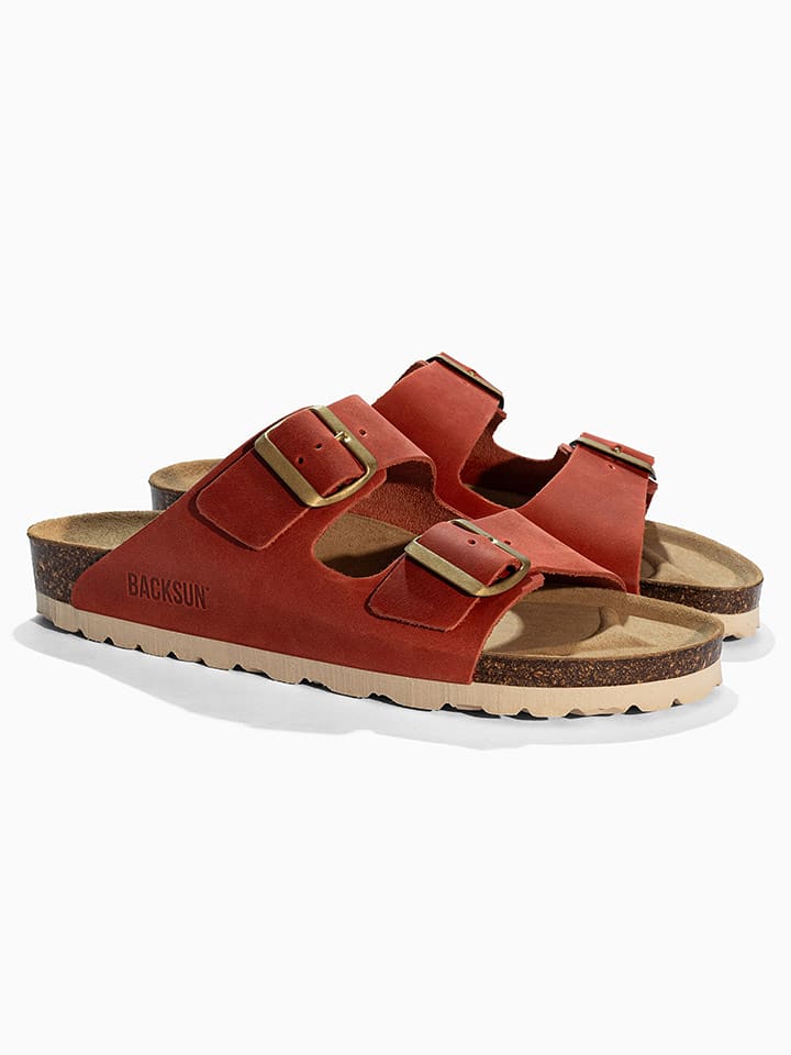 BACKSUN Klapki "Bali" w kolorze czerwonym rozmiar: 38