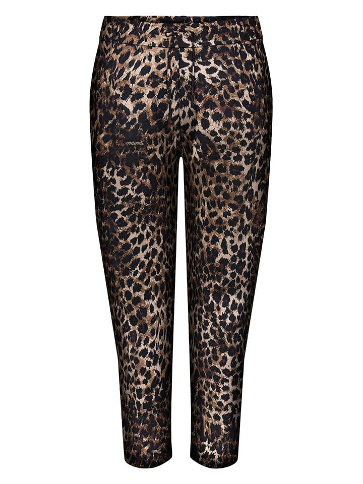 ONLY Carmakoma Spodnie w kolorze czarno-jasnobrązowym rozmiar: 54/L32