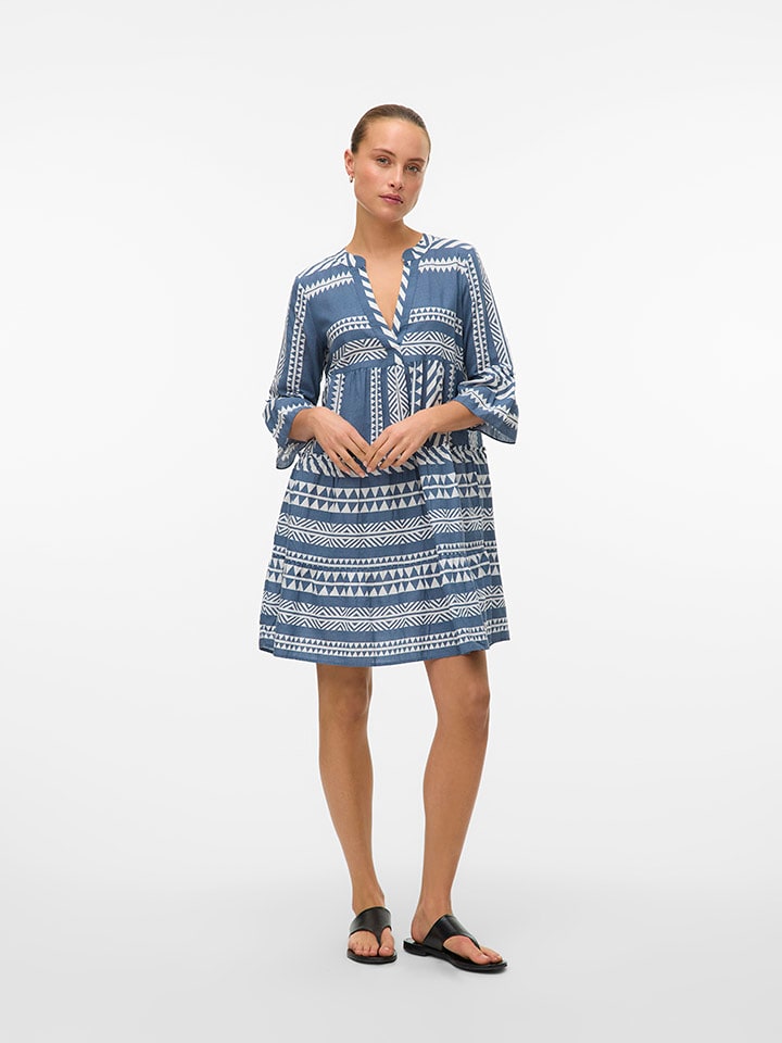 Vero Moda Sukienka w kolorze niebiesko-białym rozmiar: M