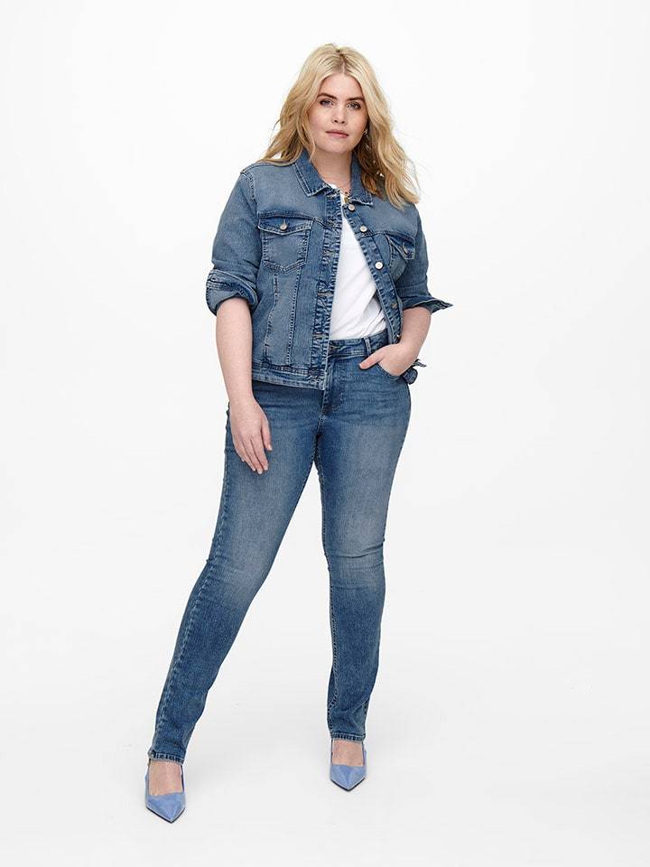 ONLY Carmakoma Kurtka dżinsowa w kolorze niebieskim rozmiar: 48