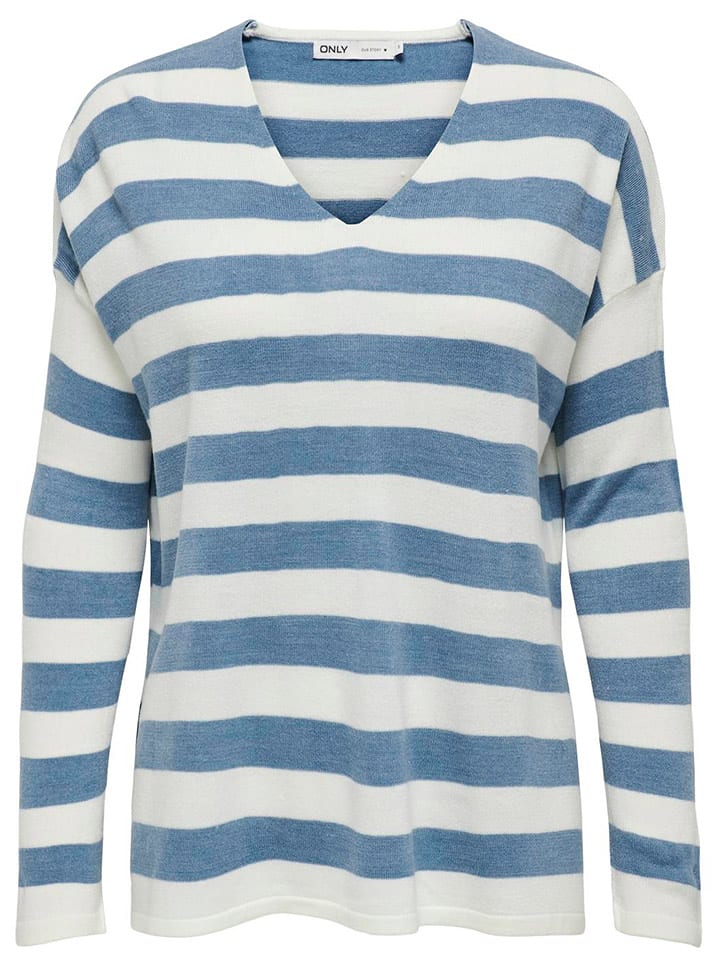 ONLY Sweter w kolorze kremowo-zielonym rozmiar: L