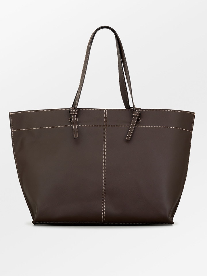 Becksöndergaard Skórzany shopper bag "Aubrey" w kolorze brązowym - 40 x 34 cm rozmiar: onesize