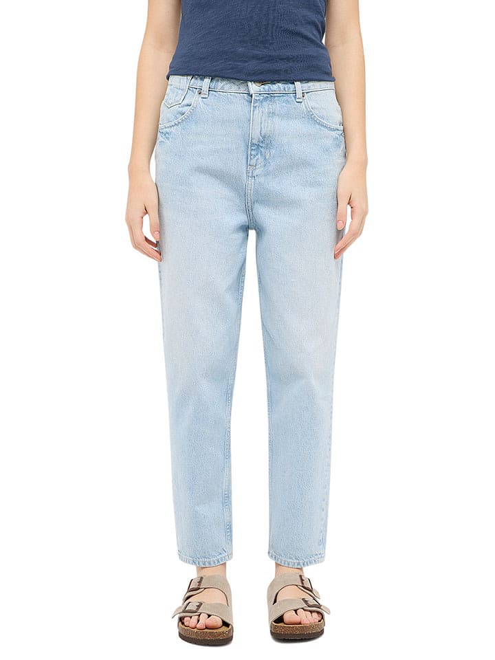 Mustang Dżinsy "Charlotte" - Tapered fit - w kolorze błękitnym rozmiar: W27/L34