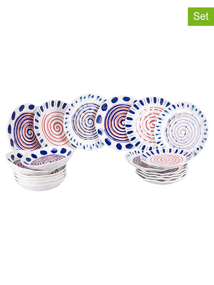 Villa d´Este 18-częściowy zestaw talerzy "Sahara" ze wzorem rozmiar: onesize