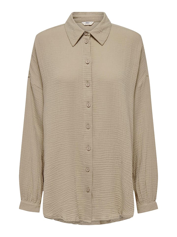 ONLY Koszula "Thyra" w kolorze beżowym rozmiar: XL