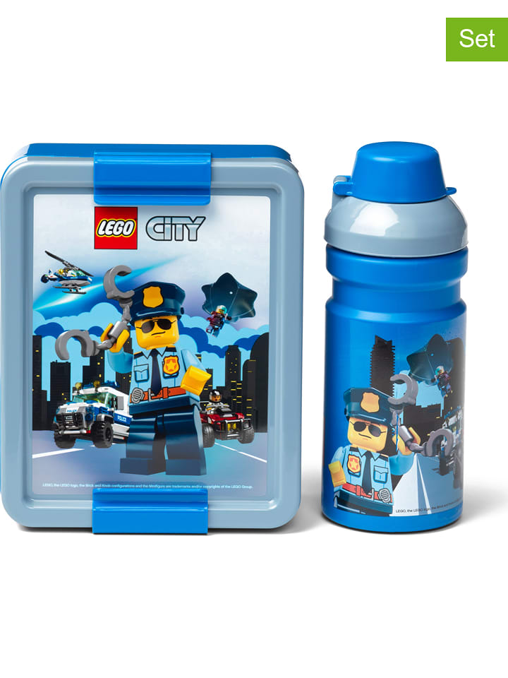 LEGO 2-częściowy zestaw "Lego City" w kolorze niebieskim na lunch rozmiar: onesize