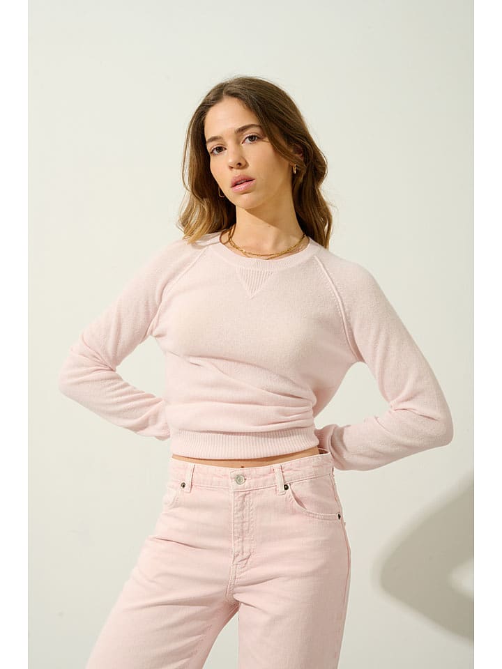 AUTHENTIC CASHMERE Kaszmirowy sweter w kolorze kremowym rozmiar: M