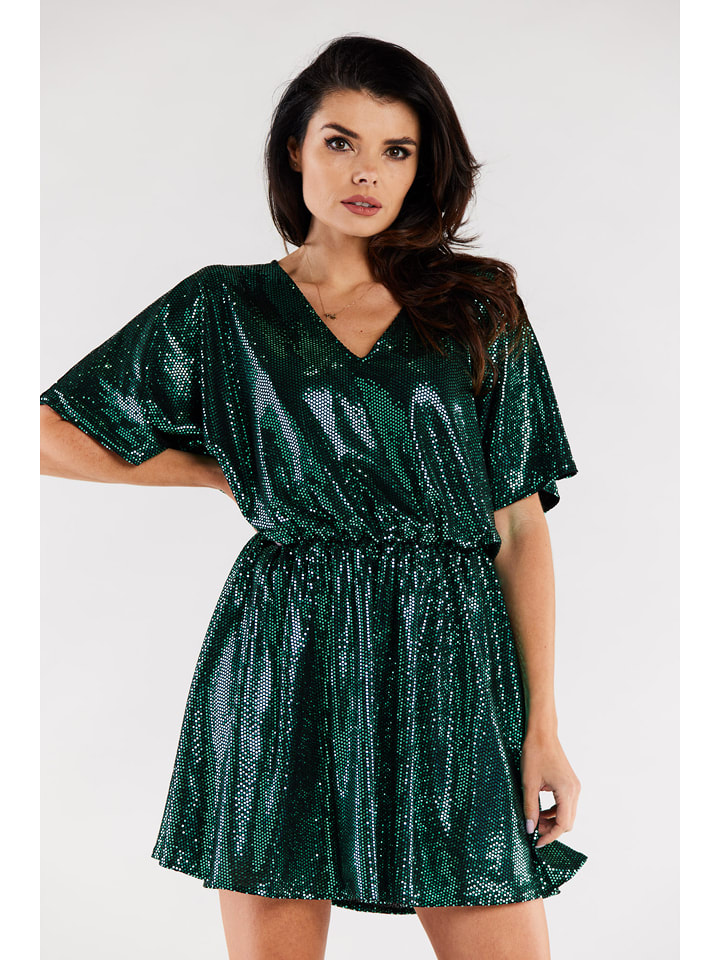 Awama Sukienka w kolorze ciemnozielonym rozmiar: onesize