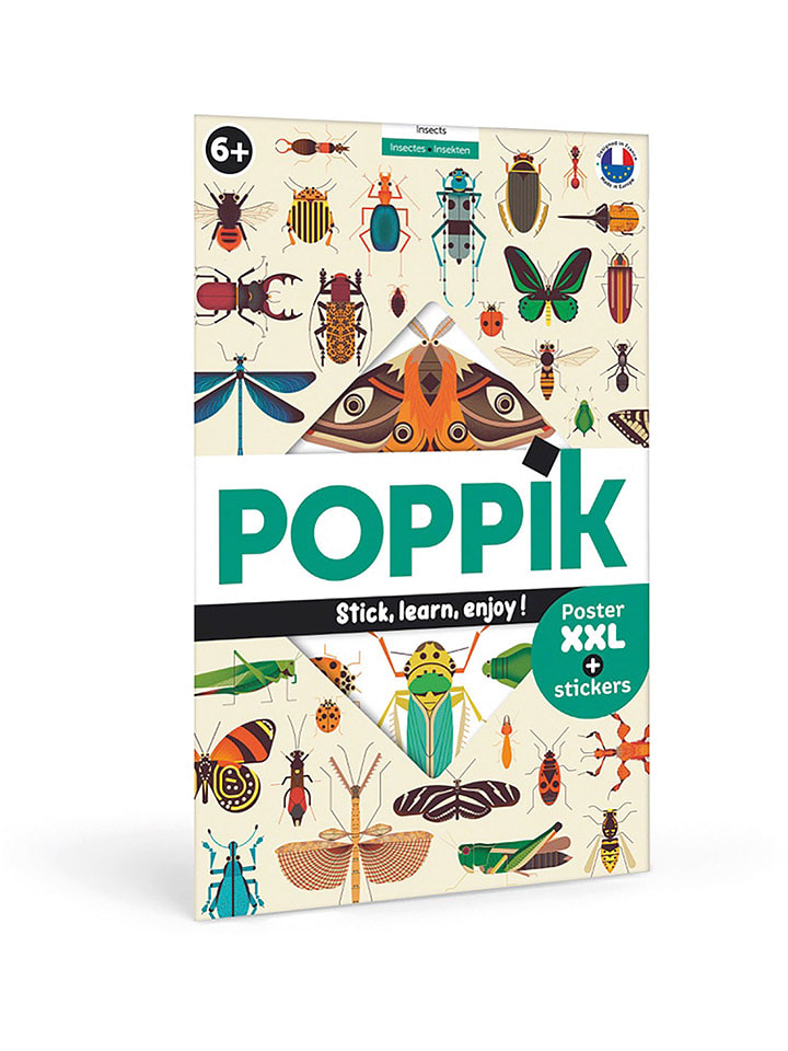 Ploppik Plakat edukacyjny "Insects" z naklejkami - 3+ rozmiar: onesize