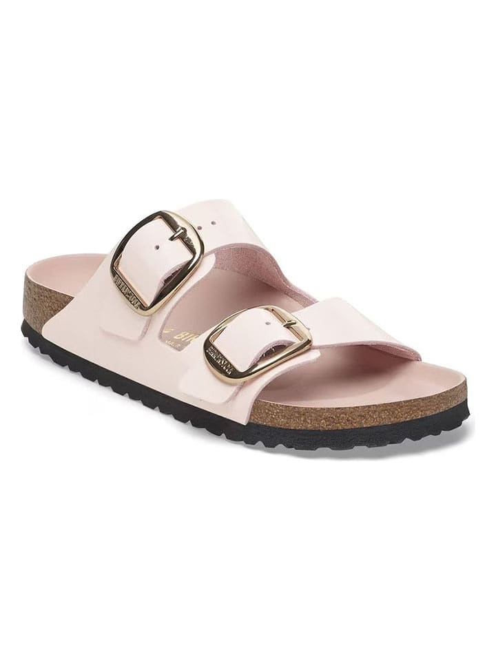 Birkenstock Skórzane klapki "Arizona" w kolorze jasnoróżowym rozmiar: 39