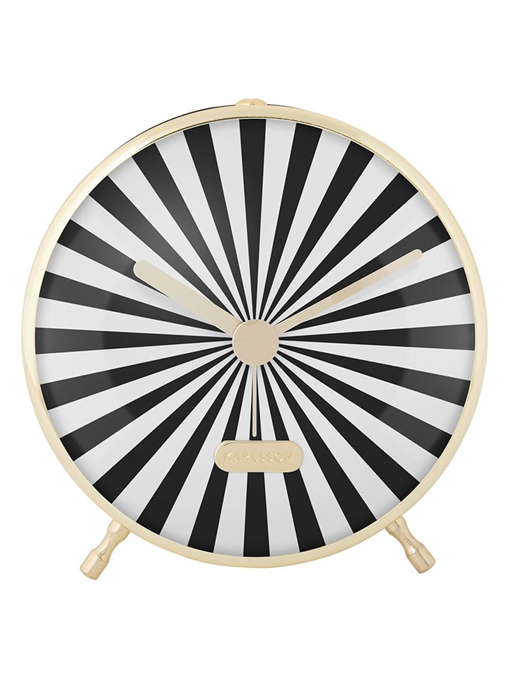 Karlsson Budzik "Candy Swirl" w kolorze biało-czarnym - Ø 12,5 cm rozmiar: onesize