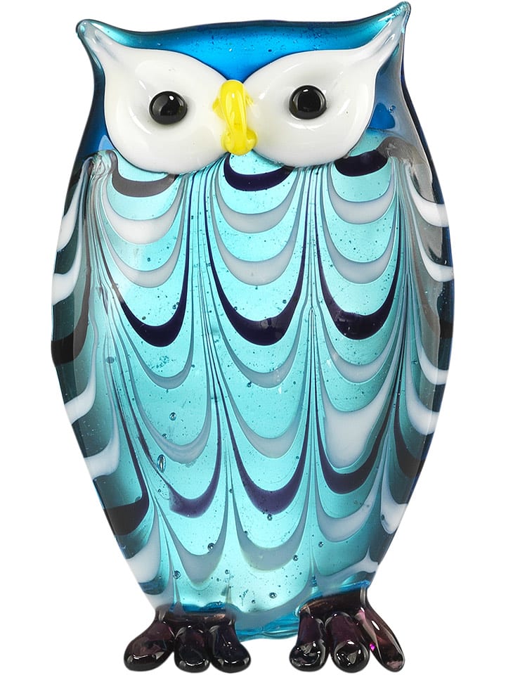 Onlylux Figurka dekoracyjna "Bubo" w kolorze błękitnym - wys. 8,5 cm rozmiar: onesize