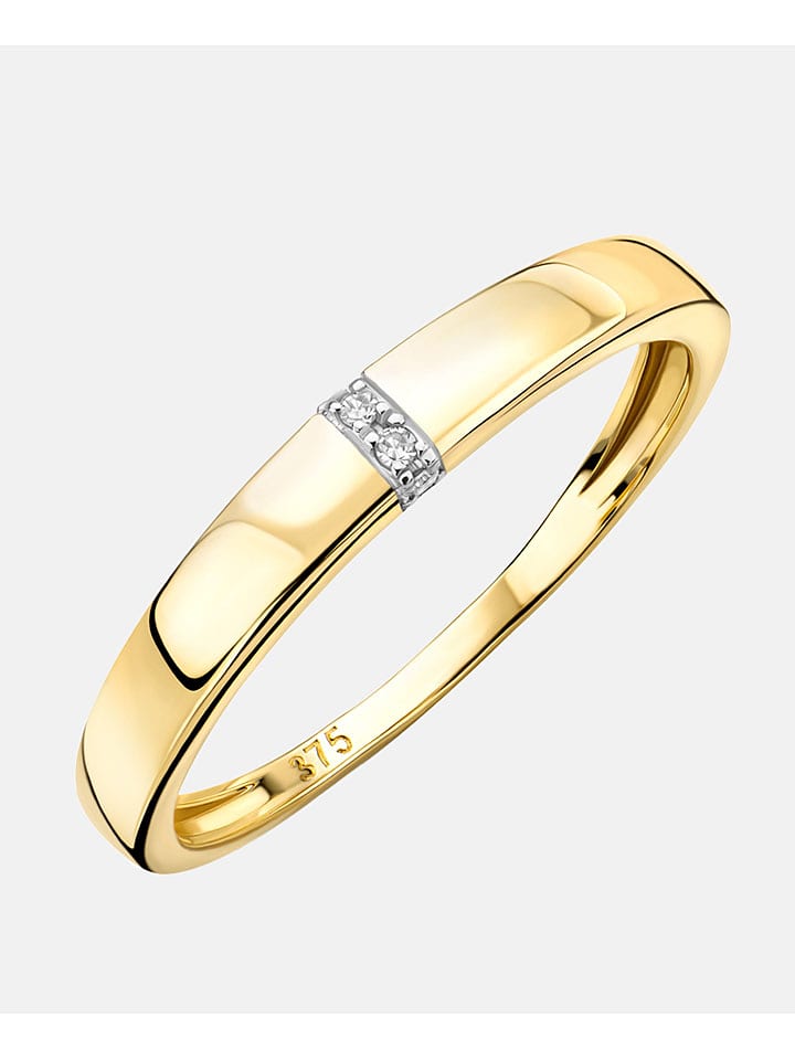 Revoni Złoty pierścionek z diamentami rozmiar: 55