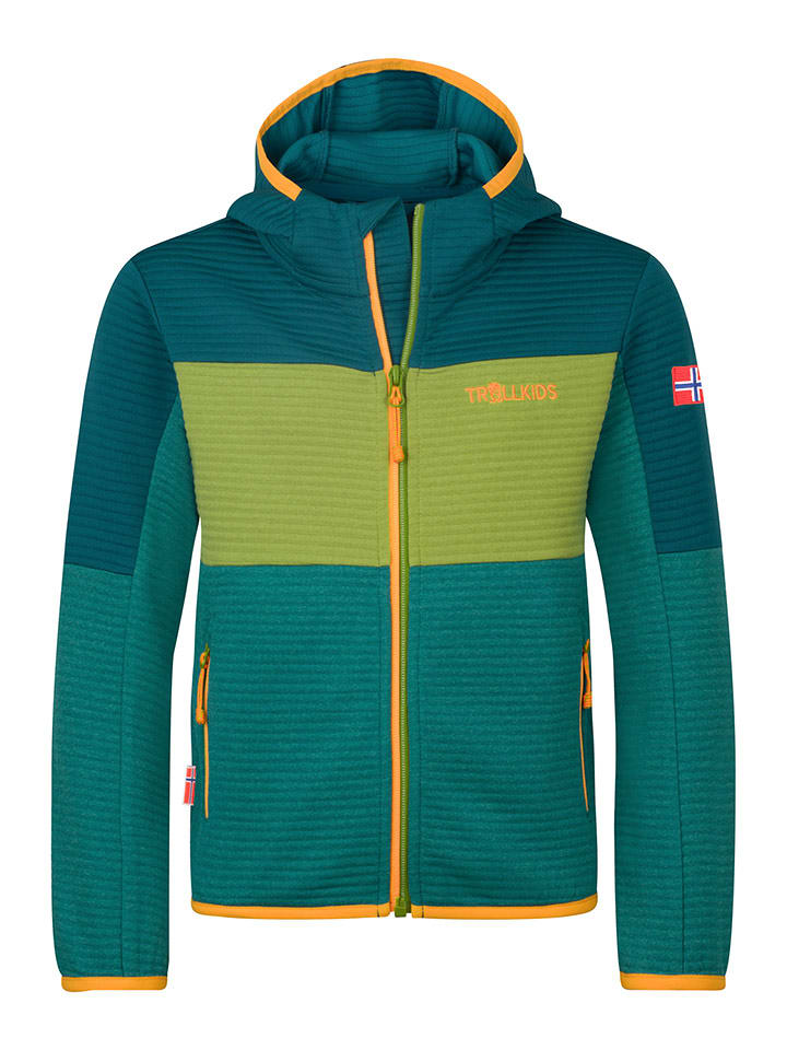 Trollkids Kurtka polarowa "Sogndal" w kolorze zielonym rozmiar: 128