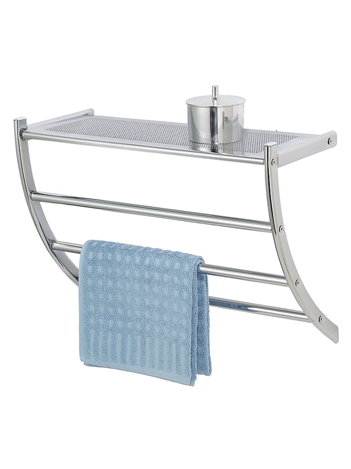 Wenko Półka ścienna "Pescara" w kolorze srebrnym - 56 x 46 x 21,5 cm rozmiar: onesize