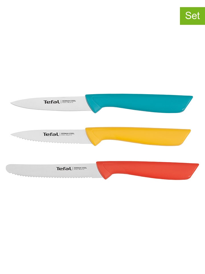 Tefal 3-częściowy zestaw noży "Colorfood" w różnych kolorach rozmiar: onesize