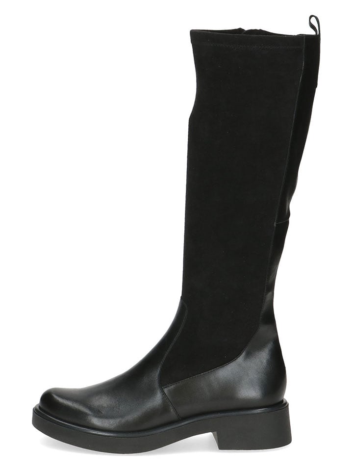 Caprice Skórzane kozaki w kolorze czarnym rozmiar: 39