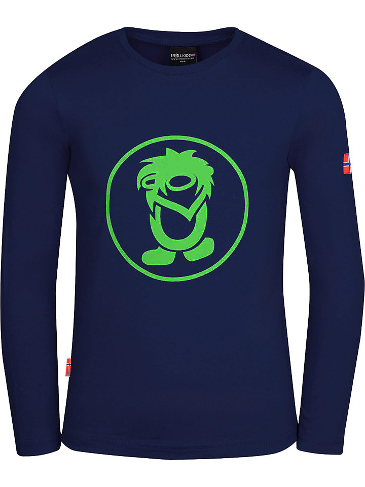 Trollkids Koszulka funkcyjna "Troll" w kolorze granatowym rozmiar: 140