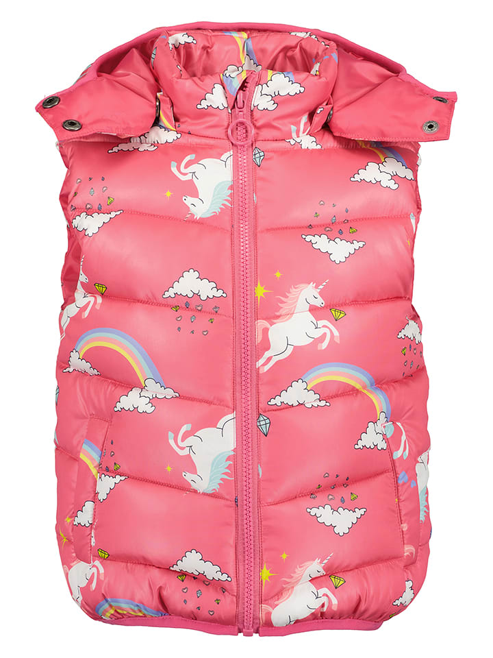 Blue Seven Kamizelka pikowana w kolorze różowym rozmiar: 128