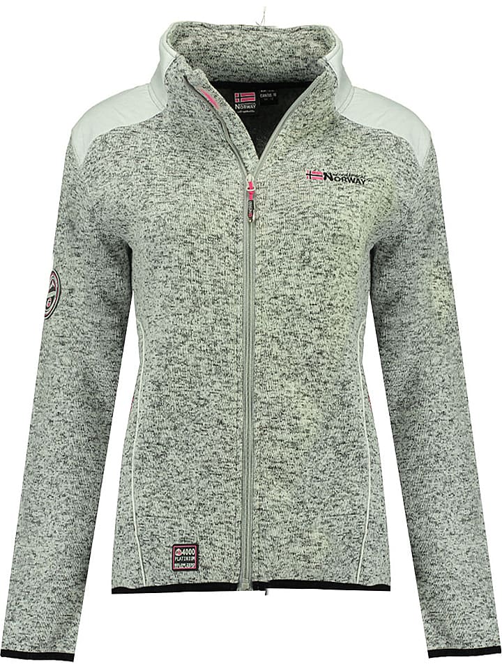 Geographical Norway Kurtka polarowa "Tourbillone" w kolorze szaro-białym rozmiar: M