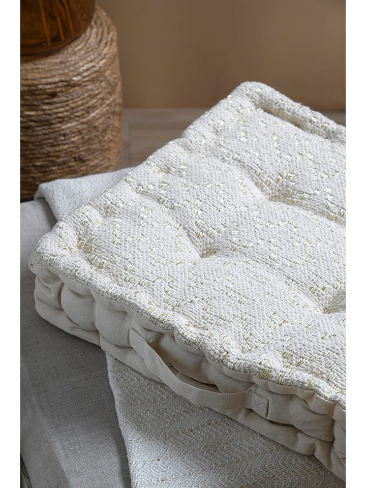 STOF France Poduszka podłogowa "Amazonica" w kolorze kremowym - 45 x 45 cm rozmiar: onesize