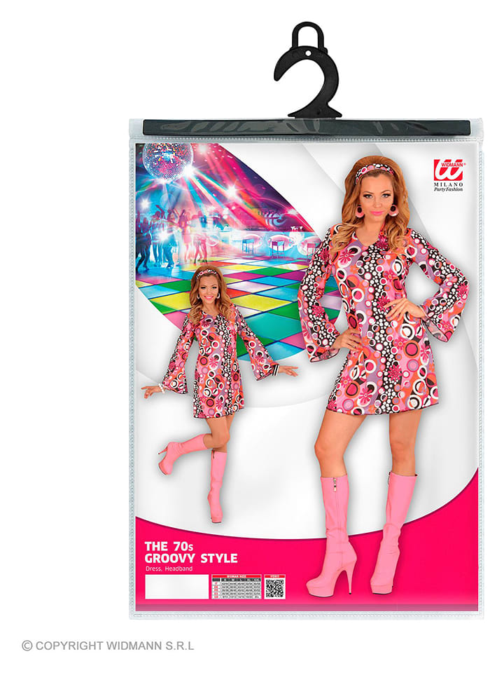 Carnival Party Sukienka kostiumowa w kolorze różowym ze wzorem rozmiar: L