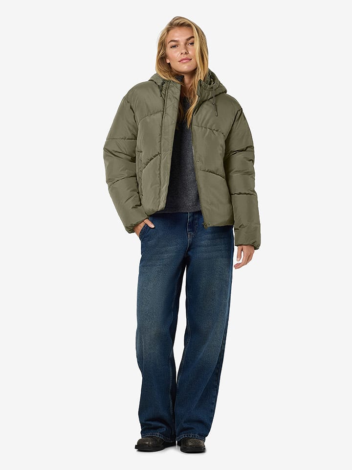 Noisy may Kurtka pikowana w kolorze khaki rozmiar: L