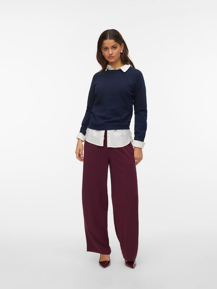 Vero Moda Spodnie w kolorze ciemnofioletowym rozmiar: L