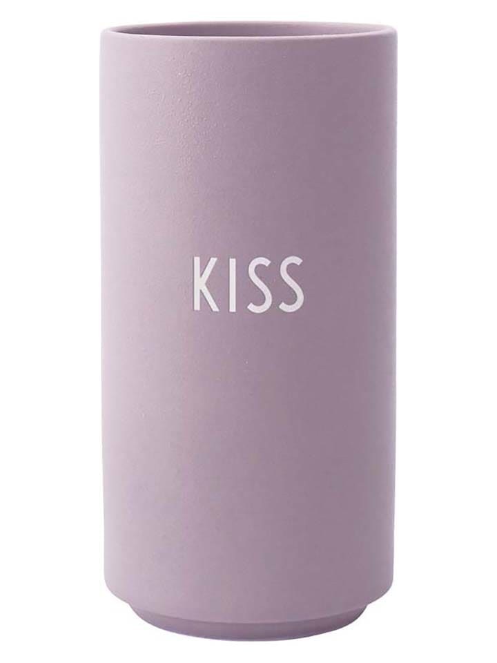 Design Letters Wazon "Kiss" w kolorze fioletowym - wys. 11 x Ø 5,5 cm rozmiar: onesize