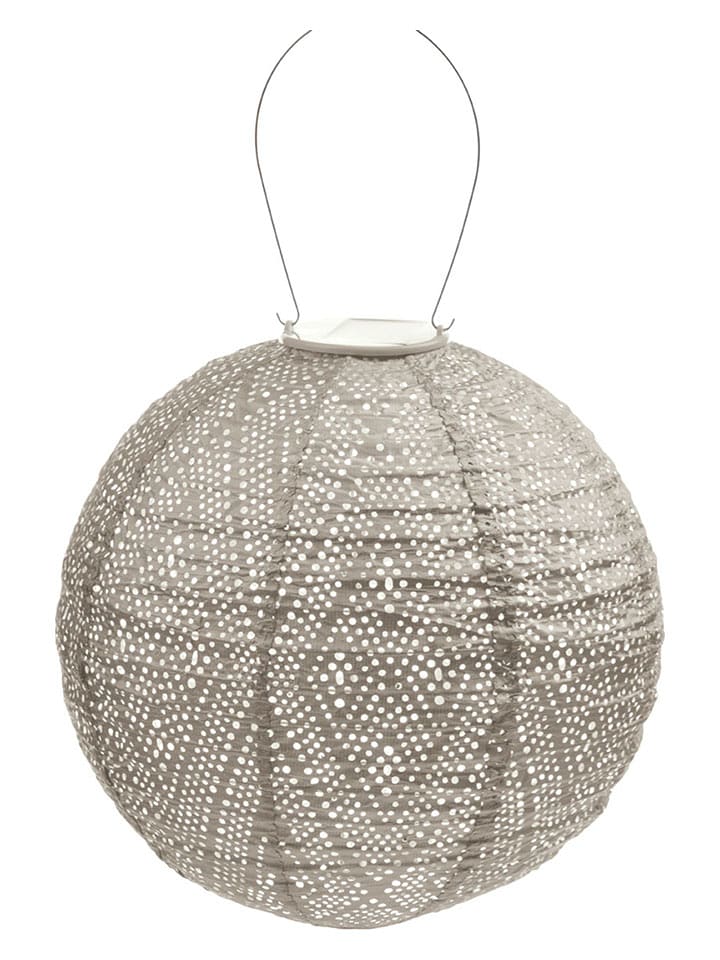 Lumiz Lampion solarny LED "Ikat Rond" w kolorze szarobrązowym - Ø 30 cm rozmiar: onesize