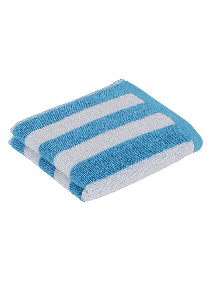 Vossen Ręcznik "Calango" w kolorze turkusowo-białym dla gości rozmiar: 30x50 cm