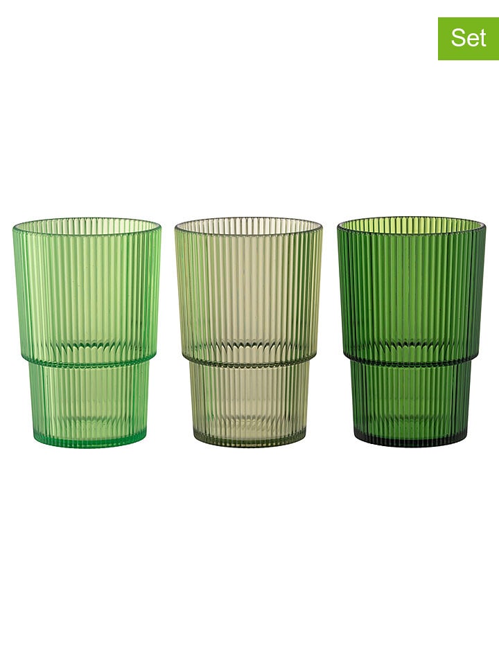 Villa d´Este Szklanki (12 szt.) "Unico" w kolorze zielonym - 420 ml rozmiar: onesize