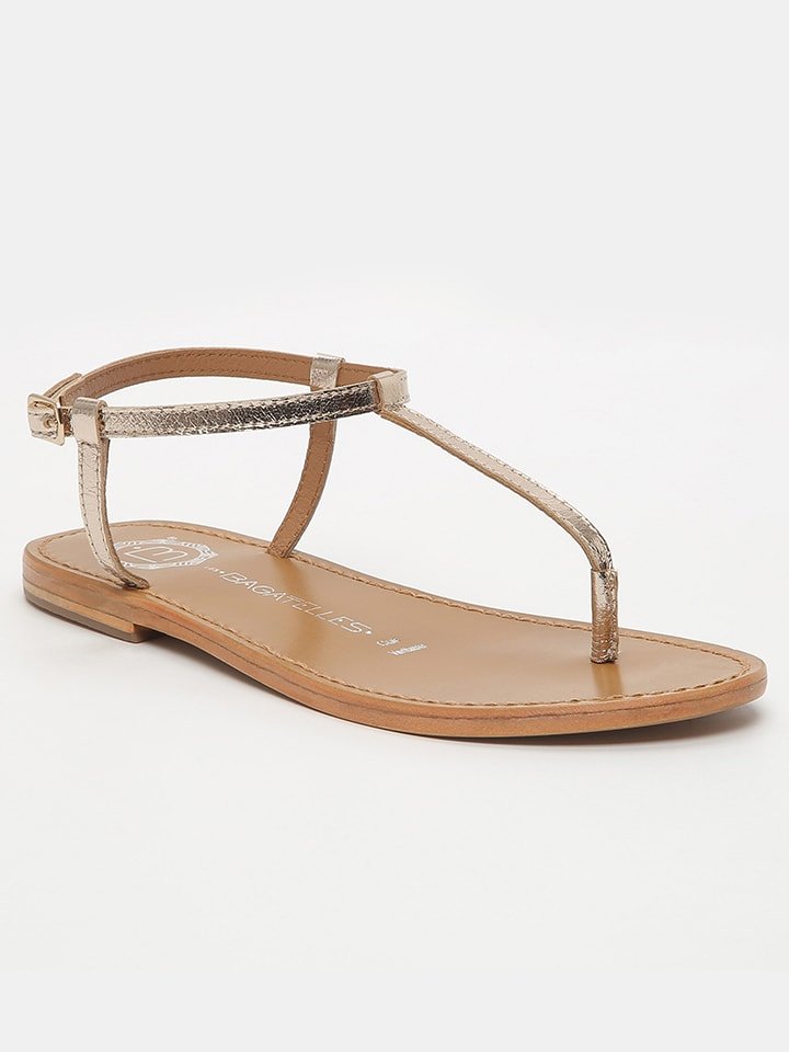 Les BAGATELLES Skórzane sandały "Alberti" w kolorze złotym rozmiar: 37