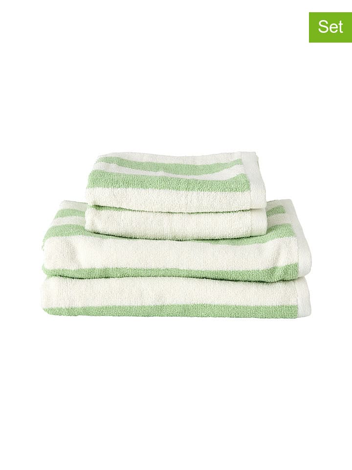Ellos Home 4-częściowy zestaw frotte "Saga" w kolorze jasnozielonym rozmiar: onesize