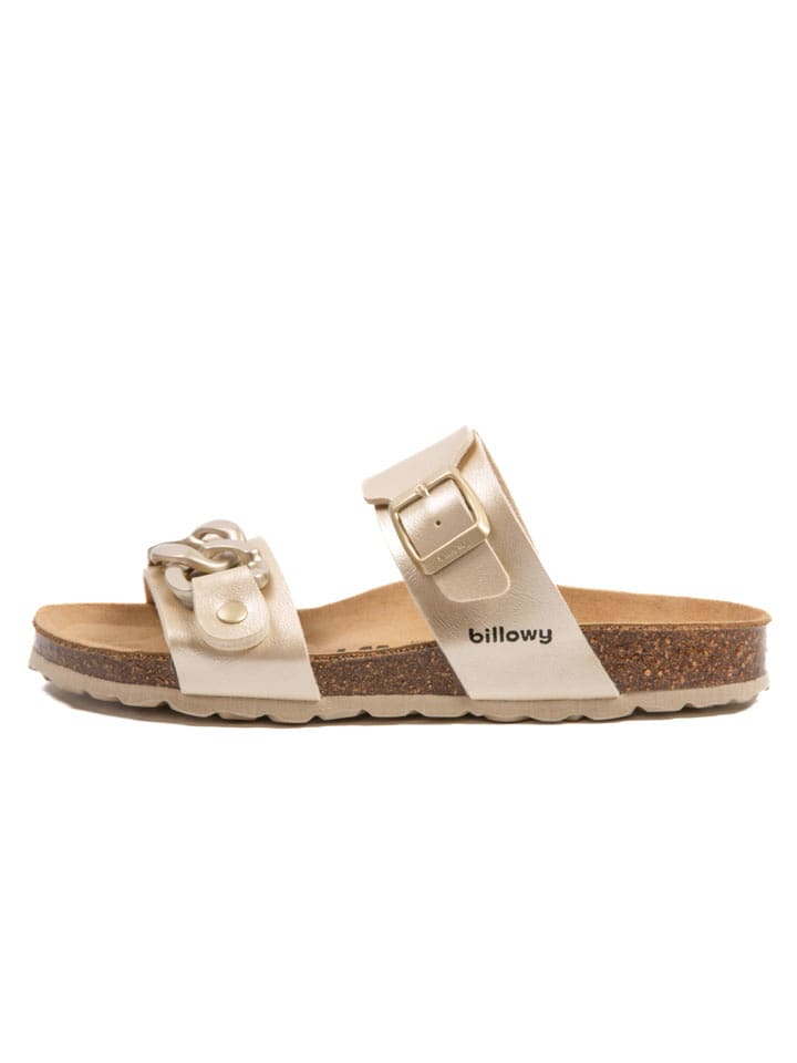 billowy Klapki w kolorze złotym rozmiar: 38