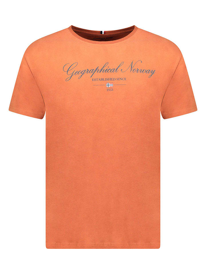 Geographical Norway Koszulka "Illumine" w kolorze pomarańczowym rozmiar: S