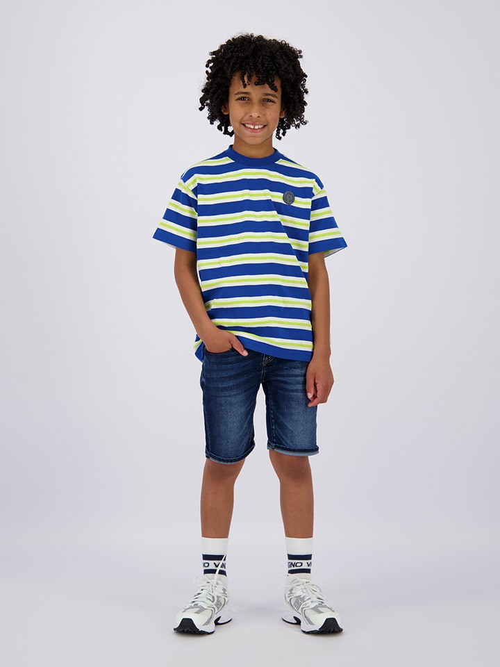 Vingino Koszulka w kolorze niebiesko-żółto-białym rozmiar: 152