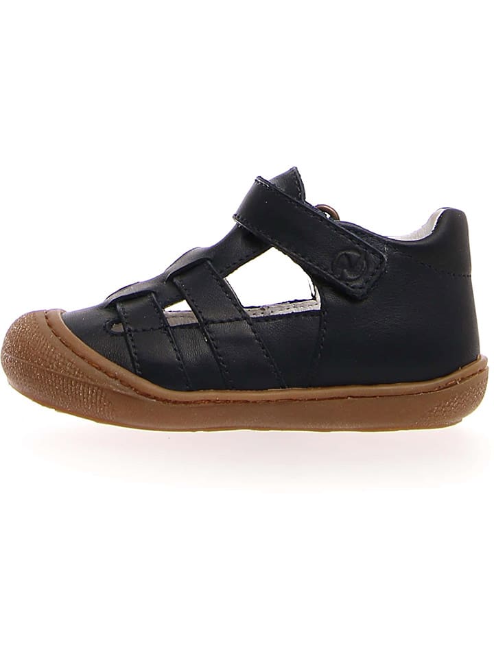 Naturino Skórzane półsandały "Bede" w kolorze czarnym rozmiar: 24